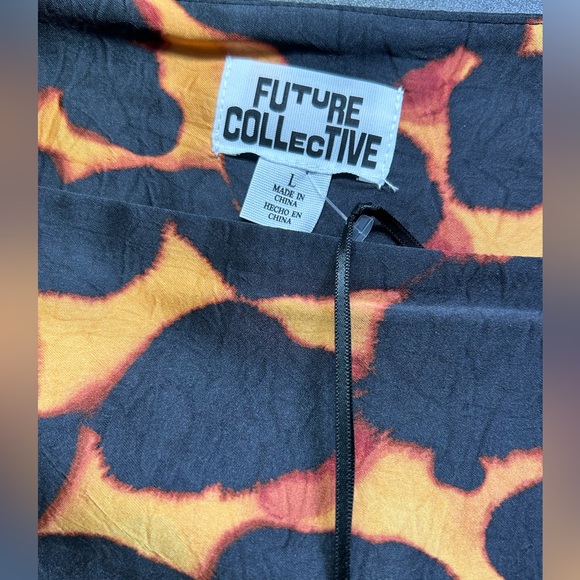 FUTURE COLLECTIVE women’s drop waist midi flames goth biker skirt size Large NWT - Picture 11 of 12